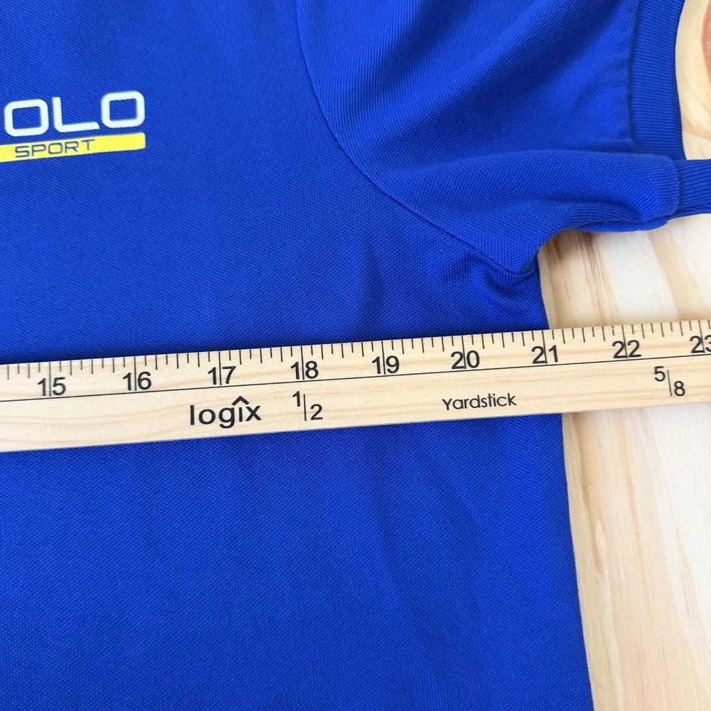 Ralph Lauren Polo Sport Men's Medium Performance Blue Polo Shirt